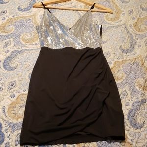 BEBE Black Sequined Dress (size 0)